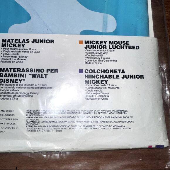 Vintage Mickey Mouse Intex Wet Set Disney Mickey & Pals Inflatable Jr. Air Mat - Picture 7 of 7